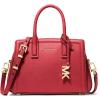 imageMichael Kors Laila Extra Small Crossbody Bag GoldTone HardwareEmbossed Goat LeatherCrimson