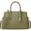 imageMichael Kors Laila Medium Satchel GoldTone HardwareEmbossed Goat LeatherPistachio