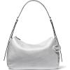 Silver-tone Hardware/Metallic Matte Pebble Leather/Silver