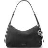 Silver-tone Hardware/Nubuck Leather/Black