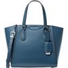 Silver-tone Hardware/Dark Chambray