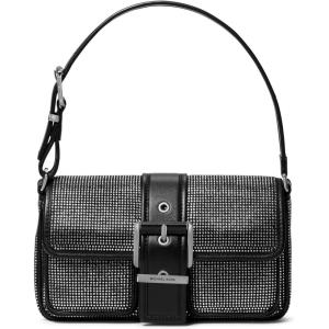 imageMichael Kors Colby Medium Shoulder BagSilvertone HardwareRhinestone Hot FixBlack