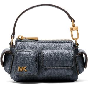 imageMichael Kors Dakota Bag CharmAntique Goldtone HardwareTonal Mk Signature Coated TwillAdmiralPale Blue