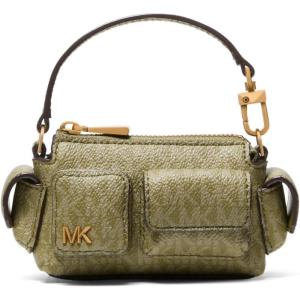 imageMichael Kors Dakota Bag CharmAntique Goldtone HardwareTonal Mk Signature Coated TwillPistachio