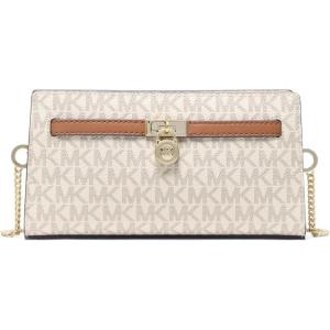 imageMichael Kors Hamiton Extra Small Convertible Crossbody Bag GoldTone HardwareMK Signature Coated TwillVanillaAcorn