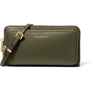 imageMichael Kors Jet Set Large Continental Crossbody Wallet GoldTone HardwarePebble LeatherIvy