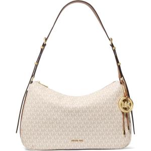 imageMichael Kors Nolita Medium Top Zip Convertible ShoulderGoldtone HardwareMk Signature Coated TwillVanillaAcorn