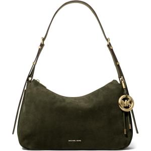 imageMichael Kors Nolita Medium Top Zip Convertible ShoulderGoldtone HardwareNubuck LeatherIvy
