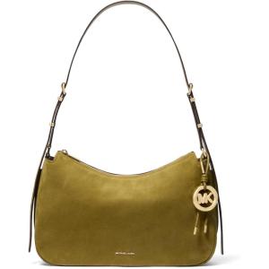 imageMichael Kors Nolita Medium Top Zip Convertible ShoulderGoldtone HardwareNubuck LeatherPistachio