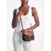 imageMichael Kors Emilia Small Saddle Crossbody Bag GoldTone HardwareMK Signature Coated TwillBrownAcorn