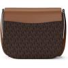 imageMichael Kors Emilia Small Saddle Crossbody Bag GoldTone HardwareMK Signature Coated TwillBrownAcorn
