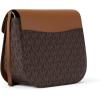 imageMichael Kors Emilia Small Saddle Crossbody Bag GoldTone HardwareMK Signature Coated TwillBrownAcorn