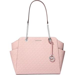 imageMichael Kors Jacquelyn Medium Chain ToteSilvertone HardwareSmokey Rose