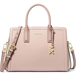imageMichael Kors Laila Medium SatchelGoldtone HardwareSoft PinkLight CreamFawn