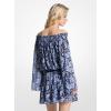 imageMichael Kors Womens Off Shoulder Smock Mini DressFrench Blue