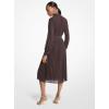 imageMichael Kors Womens Pleated Shirt DressChocolate