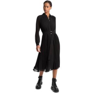imageMichael Kors Womens Pleated Shirt DressBlack