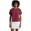 imageMichael Kors Womens Stud Mk Charm Crop TShirtOxblood