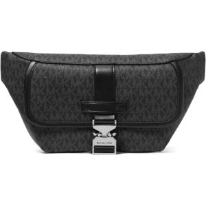 imageMichael Kors Hudson Aviator Belt Bag Light Gunmetal HardwareBlack Signature