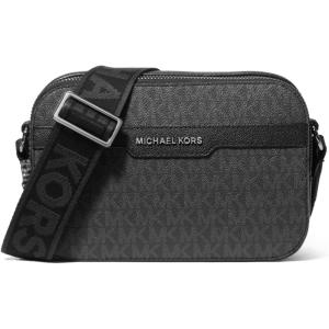imageMichael Kors Hudson Double Zip Camera Bag Light Gunmetal HardwareBlack Signature