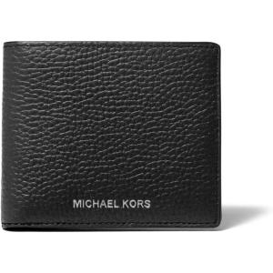 imageMichael Kors Mens Hudson Billfold Wallet Black Pebbled Leather
