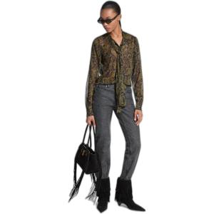 imageMichael Kors Womens Paisley Bow BlouseIvy