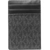imageMichael Kors Mens Hudson Notched Card CaseBlackBlack Signature