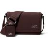 imageMichael Kors Edison Mini Flap Crossbody with Pouch Black HardwareChocolate