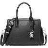 imageMichael Kors Laila Extra Small Crossbody Bag SilverTone HardwareEmbossed Goat LeatherBlack