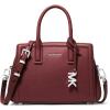imageMichael Kors Laila Extra Small Crossbody Bag SilverTone HardwareEmbossed Goat LeatherOxblood