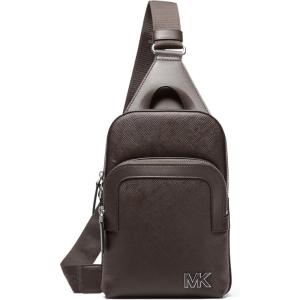 imageMichael Kors Edison Medium Double Zip Sling Pack Black HardwareChocolate