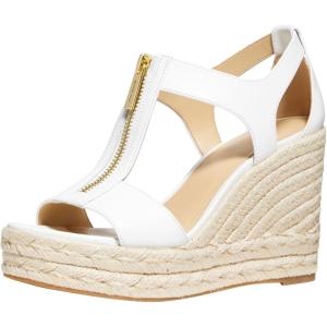imageMichael Kors womens Berkley Mid WedgeVachetta LeatherOptical White