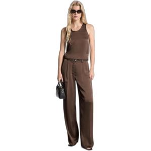 imageMichael Kors womens Satin Wide Leg PantChocolate