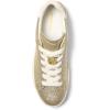 imageMichael Kors Womens Dottie Lace Up SneakerPale GoldGlitter Leather