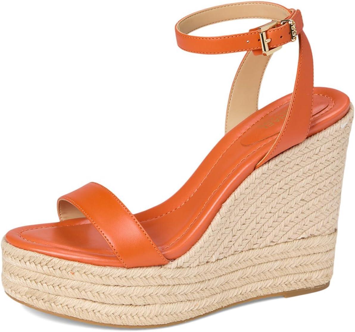 imageMichael Kors Womens Leighton Espadrille Wedge SandalOrange Punch