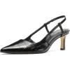 Black/Croc Embossed